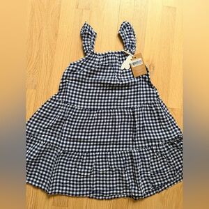 Angel dear navy gingham twirly sundress